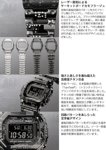 Vista 6 de Casio GMW-B5000TCC-1JR G-Shock GMW-B5000 Series Special Model Reloj Japón Importado Modelo Enero 2023, Negro Blanco