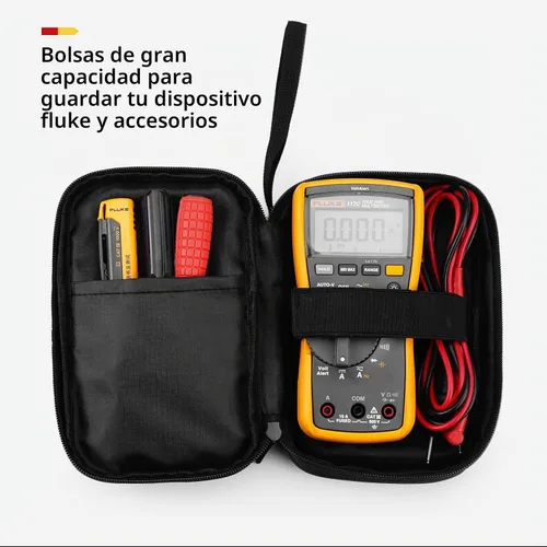 Vista 3 de KingSung - Funda de transporte de herramientas suave con cremallera para Fluke 117/116/115/114/113 multímetro digital 62 Max y muchos más