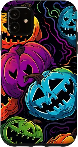 Vista 8 de Funda para iPhone 11 Pro Max Halloween Scary Pumpkin Graffiti