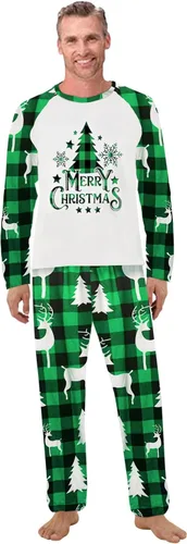 Vista 2 de Pijamas de Navidad para la familia, conjunto de pijamas de Navidad a juego para la familia, pijamas de Navidad para la familia, ropa de dormir 2023