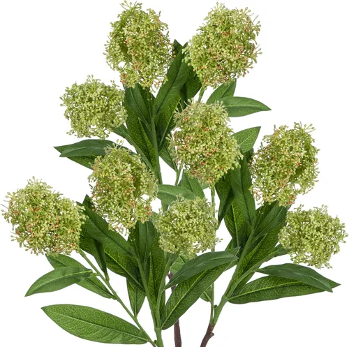Vista 12 de Briful 3 piezas de flores artificiales de otoño de 22.8 pulgadas, color naranja quemado, ramas de flores artificiales, tallos de Skimmia de otoño