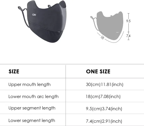 Vista 3 de SLN3M308 - Protección solar UPF 50+, cubierta facial de verano, polaina para el cuello con bucles para las orejas