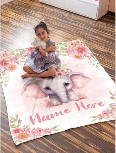 Vista 4 de Manta personalizada con nombre, suave, acogedora y ligera, con nombre para sofá o cama, regalo personalizado, unisex, tamaño XS, 40 x 30 pulgadas