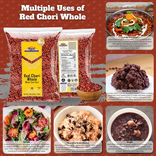 Vista 11 de Rani Red Chori Entero (Frijoles Adzuki) 32 oz (2 libras) 32.03 oz ~ Todo natural Vegano Apto para gluten Sin OMG Kosher Origen indio