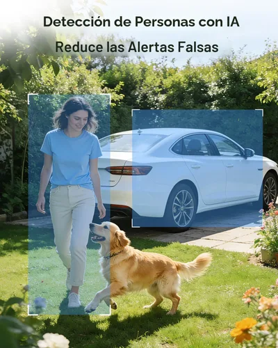 Vista 3 de Noorio 2K 4MP Solar Security Camera, 2.4/5G WiFi, Color Night Vision, SB400