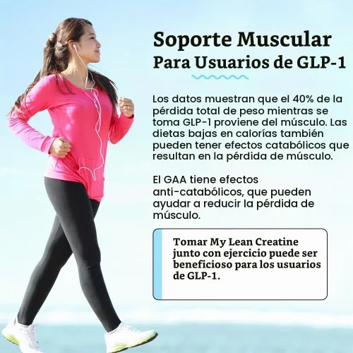 Vista 7 de Fit & Lean Creatina para mujeres, complejo de creatina en polvo My Lean con GAA, rendimiento muscular, función cognitiva y menos hinchazón