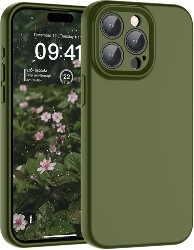 Vista 135 de SUPFINE - Funda diseñada para iPhone 12, silicona líquida premium con [forro de microfibra suave antiarañazos][protección de cámara mejorada], funda