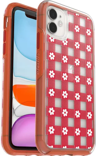 Vista 12 de OtterBox Symmetry Clear Series - Funda para el iPhone 11, diseño de estrellas (color plateado y transparente)
