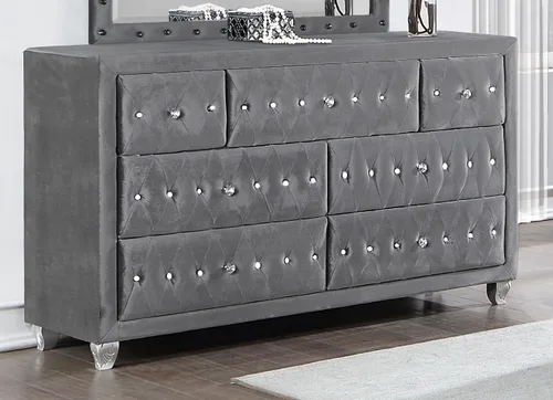 Vista 2 de Coaster Home Furnishings Deanna Modern Classic 205103 - Armario de almacenamiento de ropa para dormitorio, cómoda y con 7 cajones (61 pulgadas)