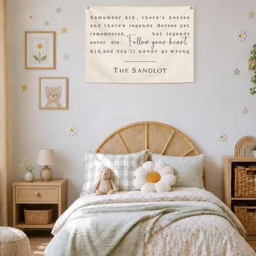 Vista 5 de Bandera rectangular bohemia para decoración de pared, regalo para bebé, niño, niña, guardería, habitación de bebé, dormitorio, sala de estar