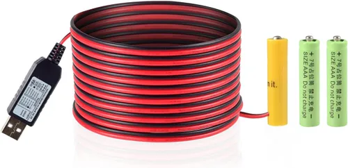 Vista 12 de Kit de reemplazo de eliminador de batería USB AA de 5 V a 1.5 V, 1 cable de conexión AA de 78 pulgadas (1AA-1.5V)