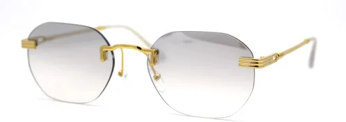 Vista 6 de SA106 Art Nouveau Luxury 90s Rimless OG Oval Sunglasses