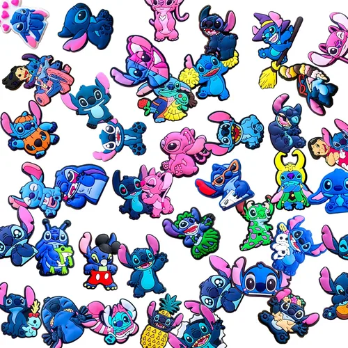 Vista 2 de 40 60 dijes de cocodrilo kawaii para decoraciones de sandalias de zapatos de dibujos animados para niñas, mujeres, adolescentes, adultos, recuerdos