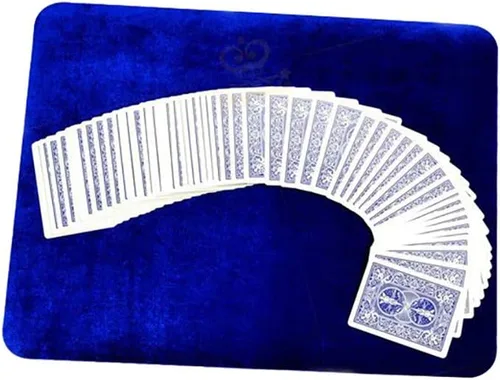 Vista 6 de Enjoyer Alfombrilla de cartas de póquer mágica de primer plano, para mago, accesorios mágicos, trucos de mago (negro, 16 x 11-3/4 pulgadas)
