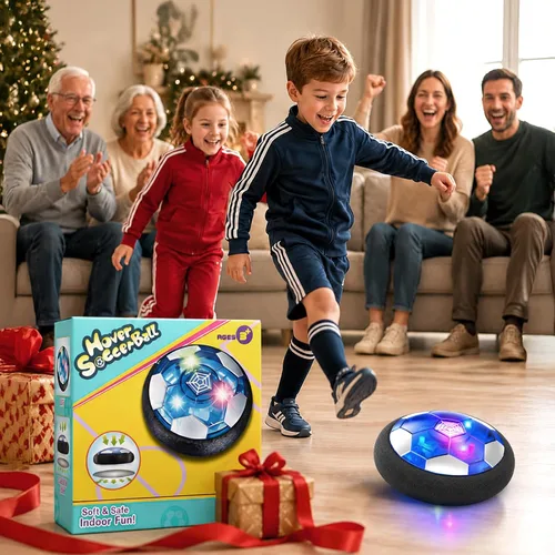 Vista 8 de Balón de Fútbol Flotante Recargable para Niños - Regalos de Cumpleaños para Niños de 6, 7, 8, 9, 10, 11, 12 Años, Balón de Fútbol Flotante
