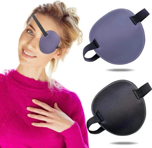 Vista 13 de 2 parches oculares, parches oculares médicos para adultos, parche ocular ajustable 3D, parches oculares suaves para ambliopía u ojo vago, válidos
