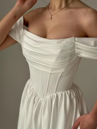Vista 32 de Vestido de novia formal sin tirantes con encaje, largo de sirena para mujer 2019 WD162