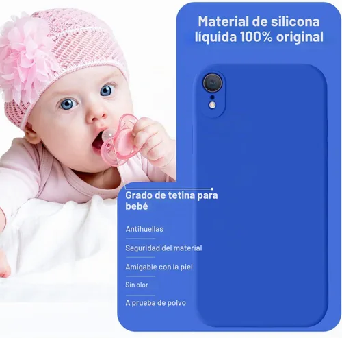 Vista 7 de Vooii Compatible con iPhone XR, Carcasa de silicona líquida mejorada con [bordes planos] [protección de cámara]