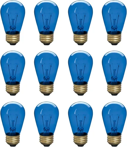 Vista 6 de Xtricity Bombilla incandescente S14 Edison de repuesto, base mediana E26, 130 V, rojo (paquete de 12)