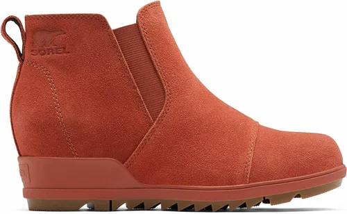 Vista 2 de Sorel - Botas cortas hasta el tobillo para mujer Evie, piel de ante impermeable, suela de cuña