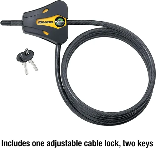 Vista 6 de Master Lock 8419DPF Candado de cable de pitón con llave, 1 paquete