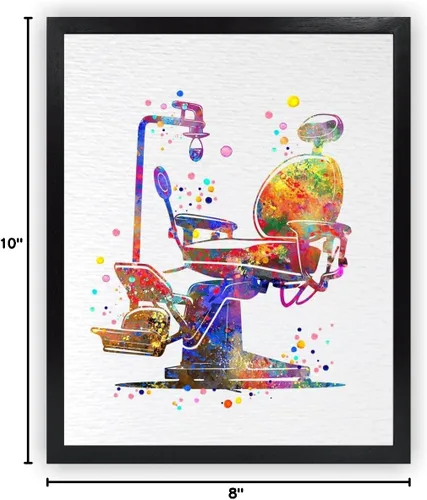 Vista 9 de Dignovel Studios 8X10 sin marco Dentista Silla Dental Herramientas Dentales Arte Médico Clínica Oficina Arte Acuarela Arte Impresión Póster