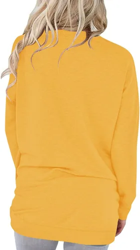 Vista 4 de onlypuff Sudaderas tipo túnica con estampado de bolsillo para mujer