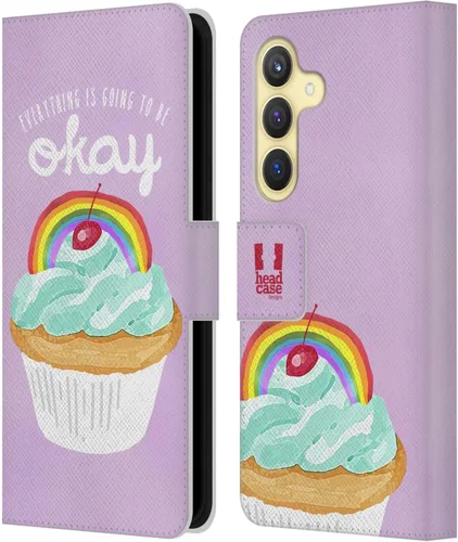 Vista 170 de Head Case Designs Assortment Cupcakes Happiness Leather Wallet Case Compatible with Samsung Galaxy A07 4G Surtido