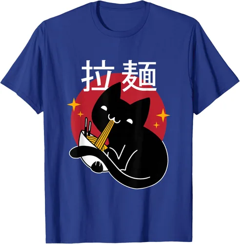 Vista 18 de Camiseta japonesa Ramen Noodle Cat, Negro