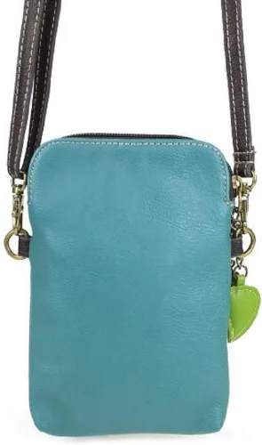 Vista 7 de CHALA Bolso cruzado para teléfono celular, piel sintética, lona multicolor con correa ajustable
