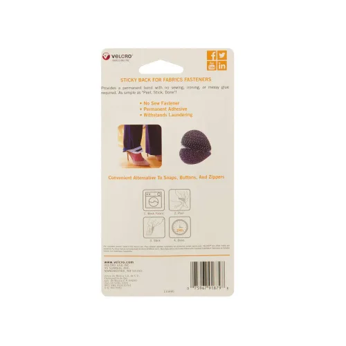 Vista 6 de VELCRO Brand para telas Cinta adhesiva de tela permanente con parte posterior pegajosa para alteraciones y dobladillo Desenganchar y pegar - Sin
