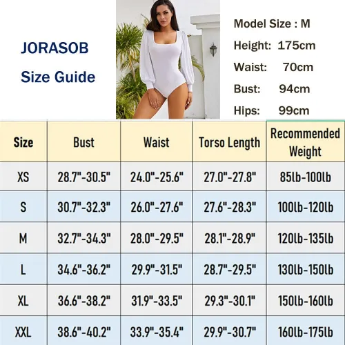 Vista 5 de JORASOB Enterizo de manga larga con cuello cuadrado para mujer, manga linterna, color liso