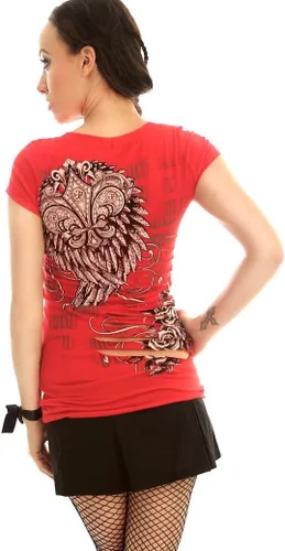 Vista 2 de Womens Slashed Back Gothic Tee