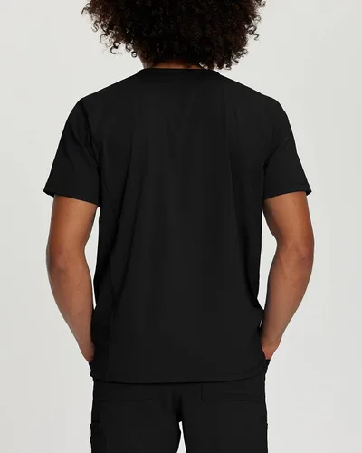 Vista 3 de Urbane Impulse 9911LKA - Camiseta de uniforme médico con cuello en V para hombre New Royal