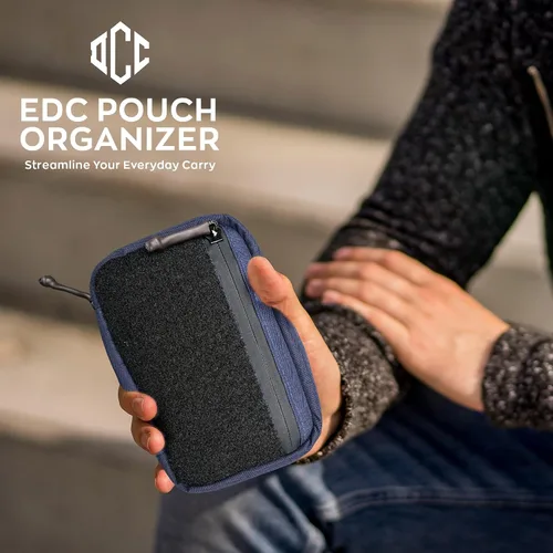 Vista 5 de DAILYCARRYCO EDC - Bolsa organizadora de herramientas de transporte diario con múltiples bolsas, equipo esencial EDC Azul