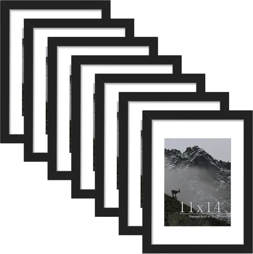 Vista 15 de Picrit Marco negro para póster de 24 x 34 pulgadas, paquete de 7 unidades, para fotos de 20 x 30 pulgadas con paspartú o de 24 x 34 pulgadas sin