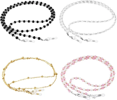 Vista 18 de ONESING 4-10 piezas Cadenas de gafas para mujer, soporte de cadena para anteojos, correa para gafas, cadena para anteojos, cordón para gafas, regalo
