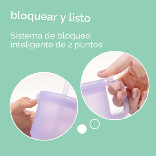 Vista 3 de Olababy Vaso de silicona para niños pequeños con asa y pajita, arándano, 11 Azul (Arándano)