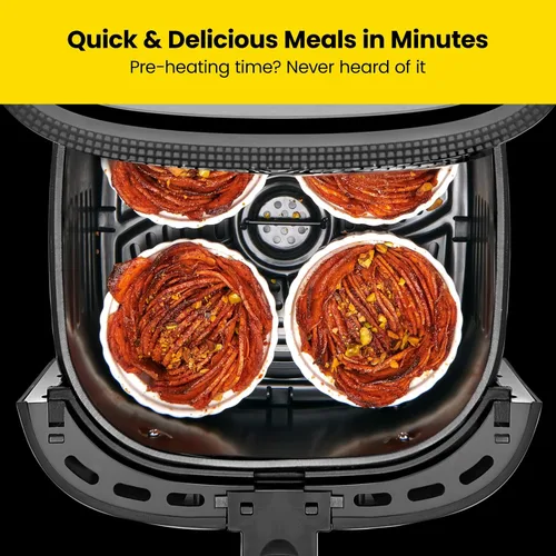 Vista 7 de CHEFMAN Freidora de aire digital multifuncional+paquete de asador con freidora de aire TurboFry Touch