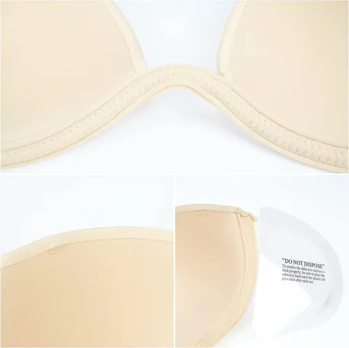 Vista 4 de HANSCA Sujetadores invisibles autoadhesivos sin espalda pegajosos sin tirantes para mujeres con aros push up
