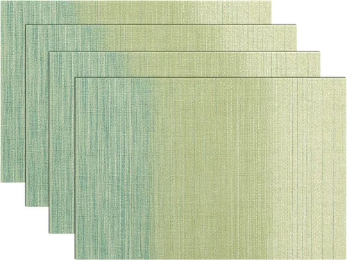 Vista 79 de SHACOS Beige Woven Placemats Set of 4 Place Mats Indoor Outdoor