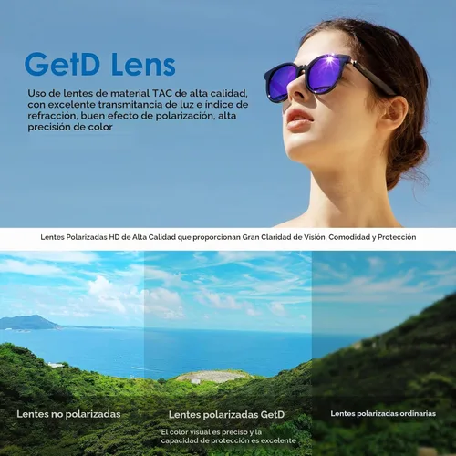 Vista 7 de GetD Gafas inteligentes AI, traducción en 164 idiomas ChatGPT, Bluetooth