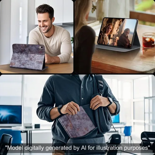 Vista 7 de Funda de cuero Gexmil para iPad (A16) de 11ª generación de 11 pulgadas 2025, funda para iPad de 10ª generación de 10.9 pulgadas 2022, funda
