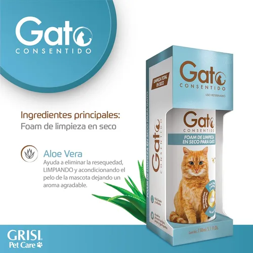 Vista 4 de Gato Consentido Espuma limpiadora de 5.1 fl oz Incluye un regalo: Jabón marroquí original de argan