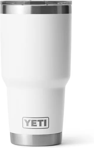 Vista 61 de YETI Rambler - Vaso de 30 oz, acero inoxidable, aislado al vacío con tapa MagSlider, color carmesí Amarillo