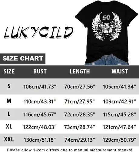 Vista 7 de Camisetas de banda de rock para mujer, camiseta de Freedom Tour 2024, camisetas vintage de música rock, camisetas casuales de verano de gran