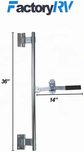 Vista 2 de Tough Grade Conjunto de bloqueo de barra de leva Puerta lateral Remolque cerrado (36")