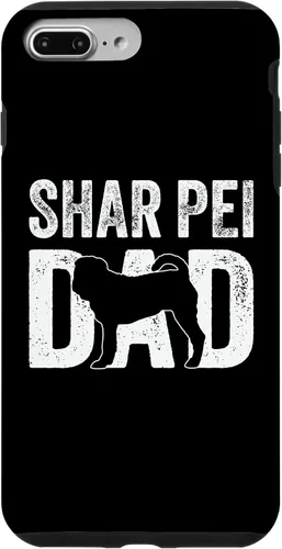 Vista 9 de iPhone 15 Retro Shar Pei Dad Papa Father's Day Sharpei Silhouette Case