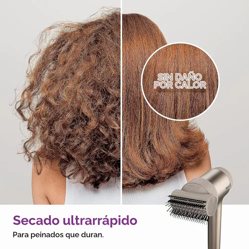 Vista 2 de Shark HD112BRN HyperAIR - Secador de pelo de secado rápido con concentrador 2 en 1 IQ y accesorios de peinado, preajustes automáticos, cepillo