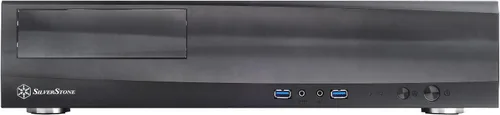 Vista 3 de Silverstone Tecnología ML03B Milo Series Aluminio/Acero Micro-ATX Media Center/HTPC Caso, Negro ML03B-x